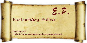 Eszterházy Petra névjegykártya