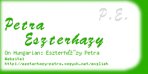 petra eszterhazy business card